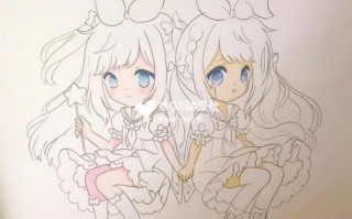 手绘12星座双子座女生Q版插画教程 萌系双子座女孩唯美风格绘制步骤